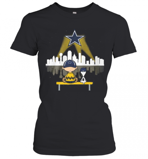 Charlie Brown And Snoopy Dallas Cowboys Football T-Shirt Classic Women's T-shirt