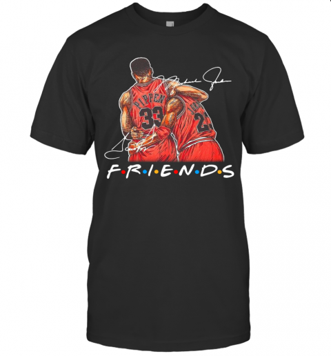 Chicago Bull Michael Jordan And Scottie Pippen Friends Signatures T-Shirt