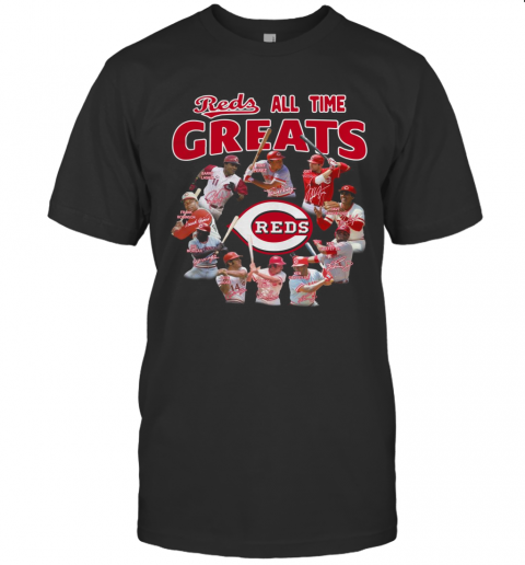 Cincinnati Reds All Time Greats Players Signatures T-Shirt