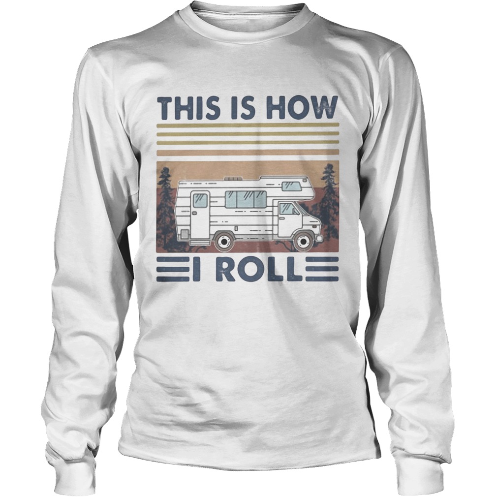 Compact van this is how i roll vintage retro Long Sleeve