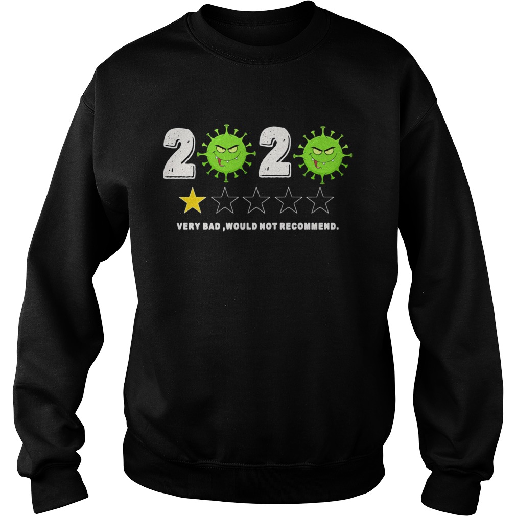 Coronavirus 2020 Very Bad Would Not Recommend Sweatshirt