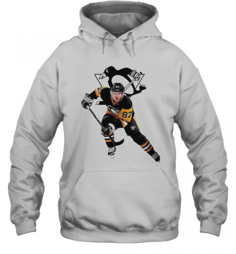 Crosby 87 Pittsburgh Penguins Hockey Team T-Shirt Unisex Hoodie
