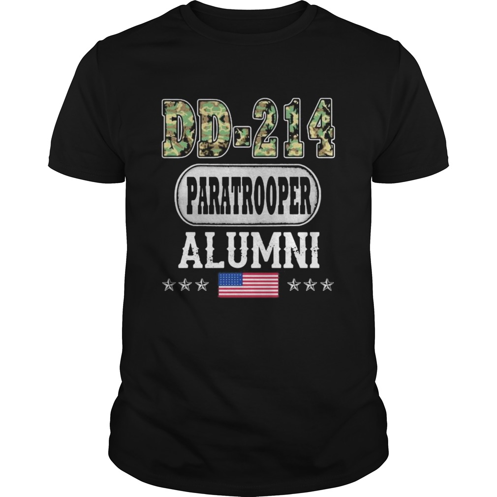 DD214 paratrooper alumni American flag shirt