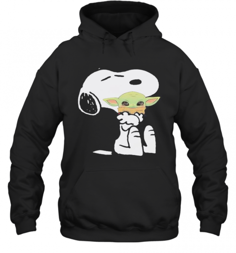 Disney Snoopy Hug Baby Yoda T-Shirt Unisex Hoodie