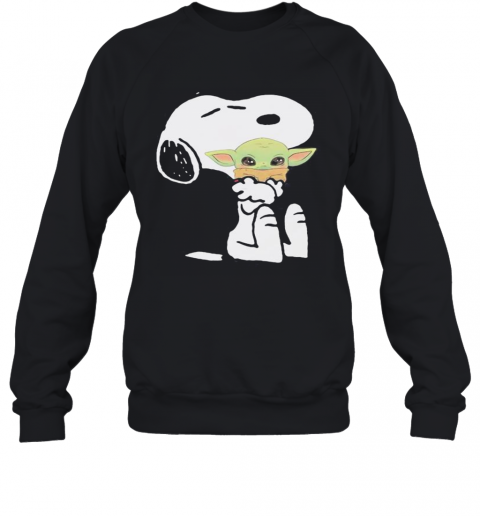 Disney Snoopy Hug Baby Yoda T-Shirt Unisex Sweatshirt