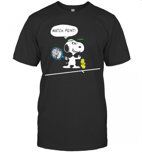 Disney Snoopy Playing Badminton Match Point T-Shirt