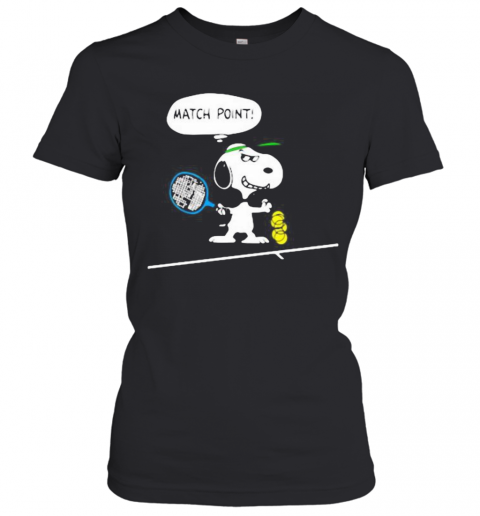 Disney Snoopy Playing Badminton Match Point T-Shirt Classic Women's T-shirt
