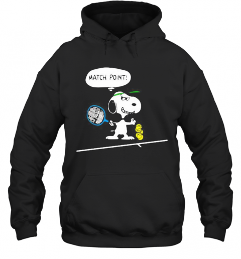 Disney Snoopy Playing Badminton Match Point T-Shirt Unisex Hoodie