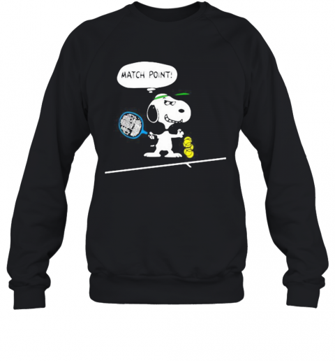 Disney Snoopy Playing Badminton Match Point T-Shirt Unisex Sweatshirt