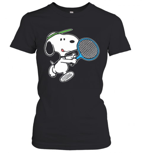 Disney Snoopy Playing Badminton T-Shirt Classic Women's T-shirt
