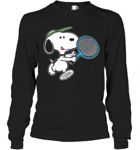 Disney Snoopy Playing Badminton T-Shirt Long Sleeved T-shirt 