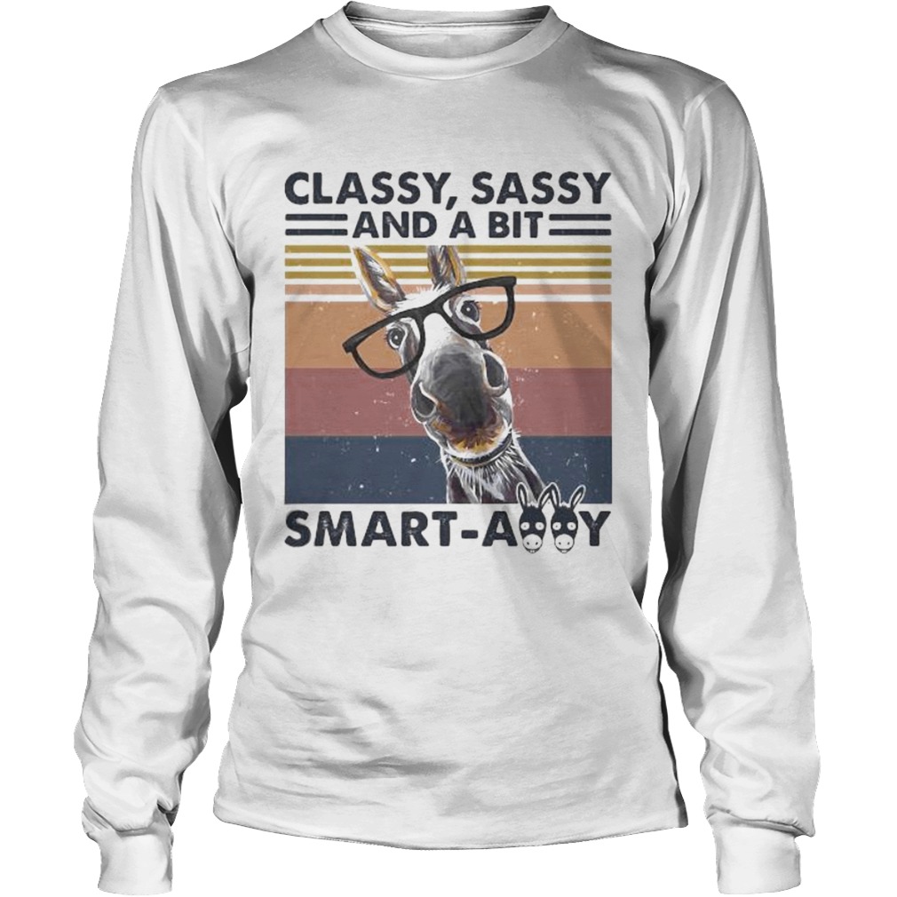 Donkey classy sassy and a bit smartassy vintage retro Long Sleeve