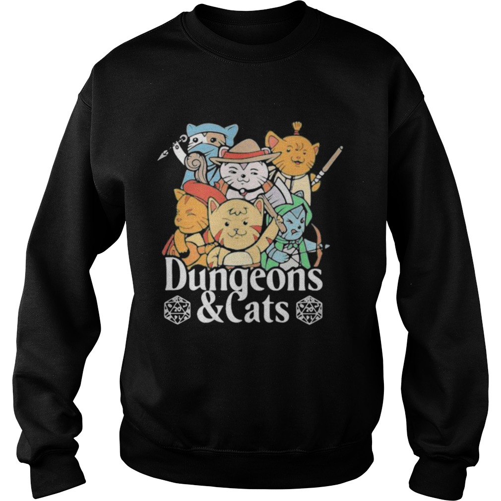 Dungeons And Cats Game Characters Art Sweatshirt