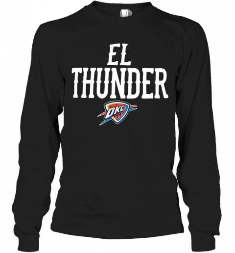 El Oklahoma City Thunder Basketball T-Shirt Long Sleeved T-shirt 