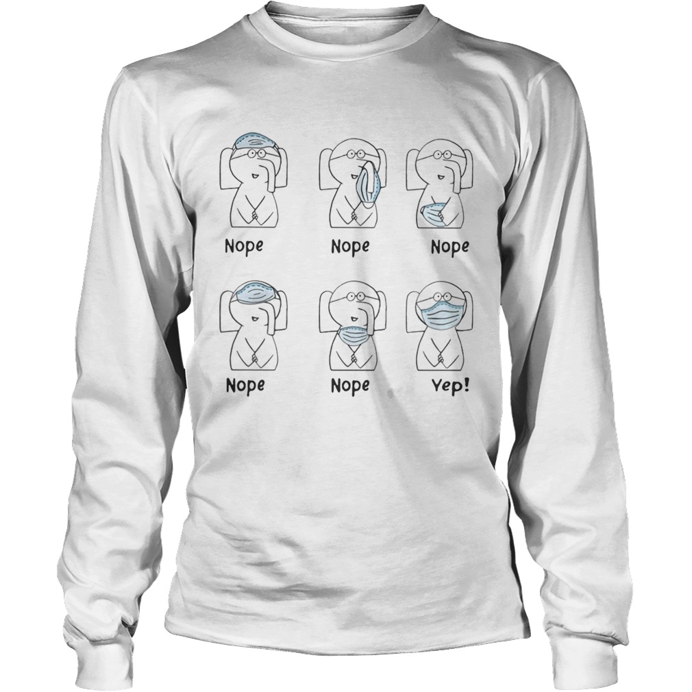 Elephant Right Way To Wear A Mask Long Sleeve