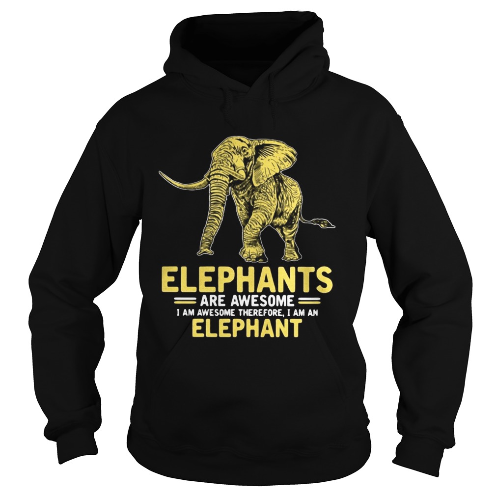 Elephants are awesome I am awesome therefore I am an elephant Hoodie