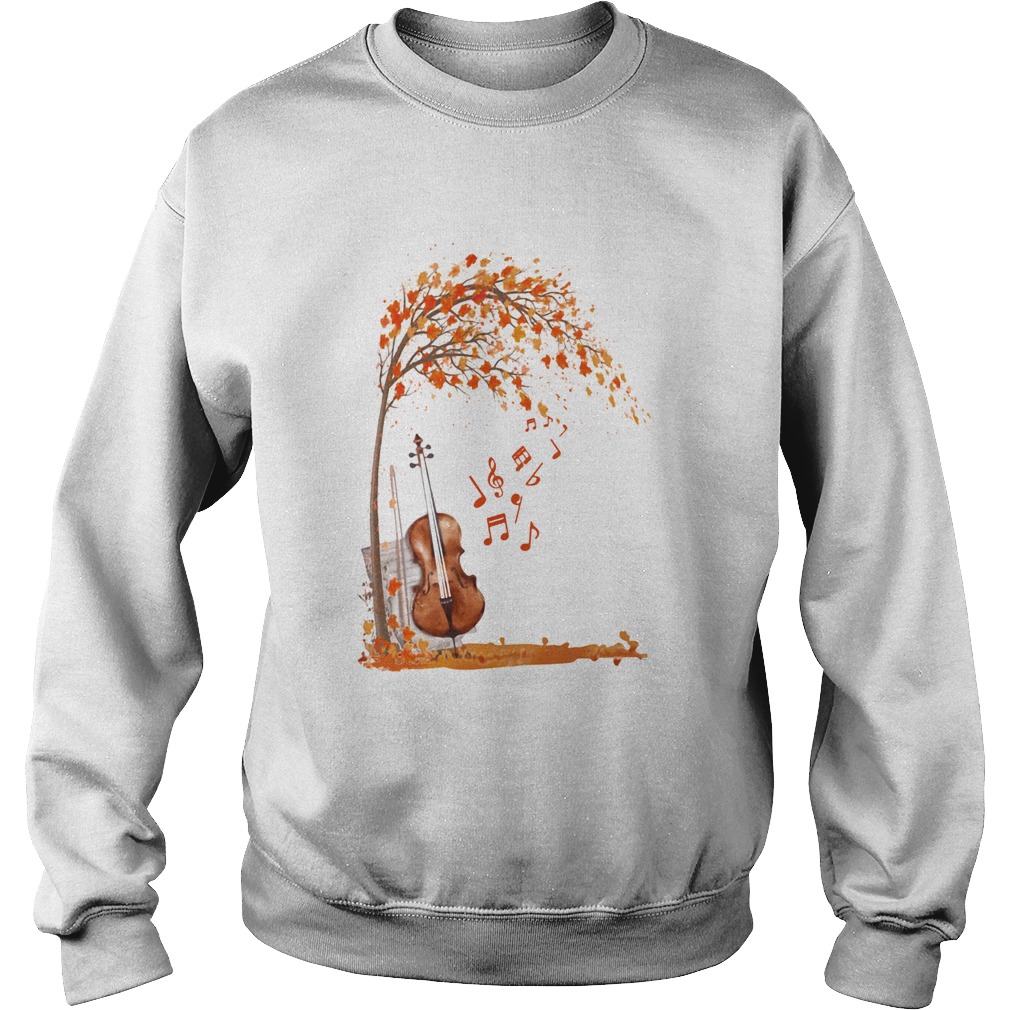 Fall Autumn Maple Leaf Violin Sweatshirt