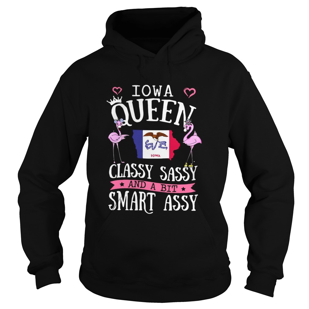 Flamingos Iowa Queen Classy Sassy And A Bit Smart Assy Hoodie