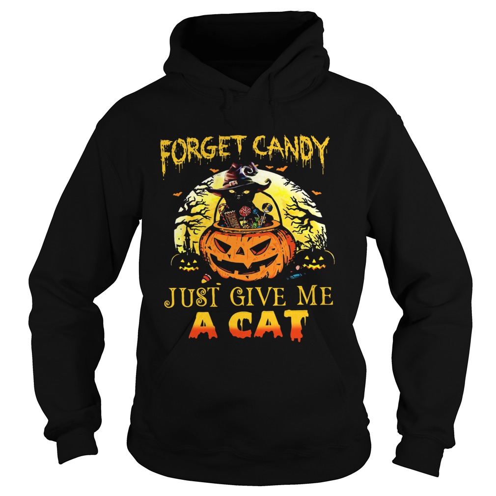 Forget Candy Just Give Me A Cat Halloween Hoodie