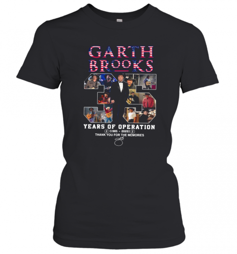 Garth Brooks 35 Years Of Operation 1985 2020 Thank You For The Memories Signature T-Shirt Classic Women's T-shirt