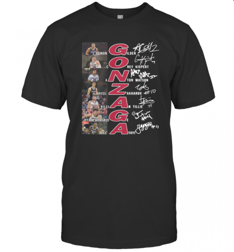 Gonzaga Bulldogs Basketball Players Signatures T-Shirt