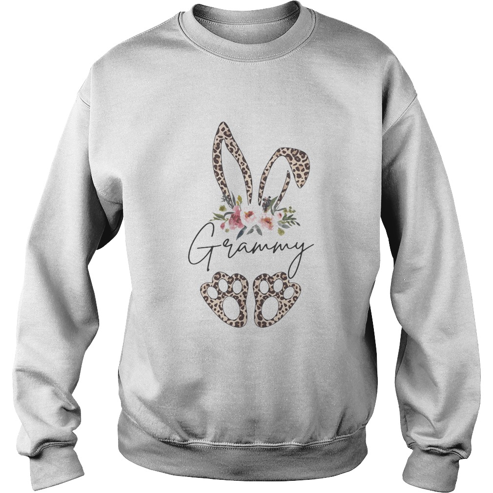 Grammy Bunny Leopard Hippie Flowers Easter Day Sweatshirt