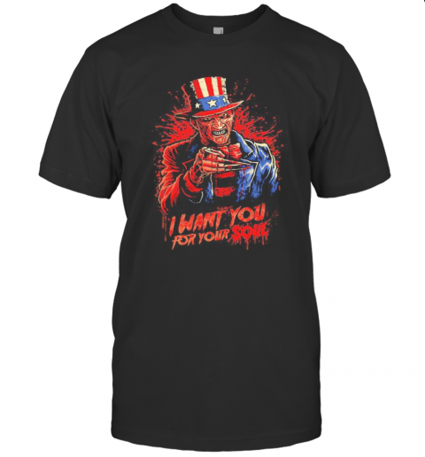 Halloween Freddy Krueger I Want You For Your Soul T-Shirt