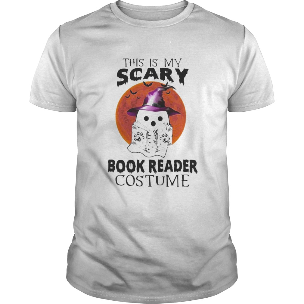 Halloween Ghost Witch This is my scary book reader costume sunset Unisex