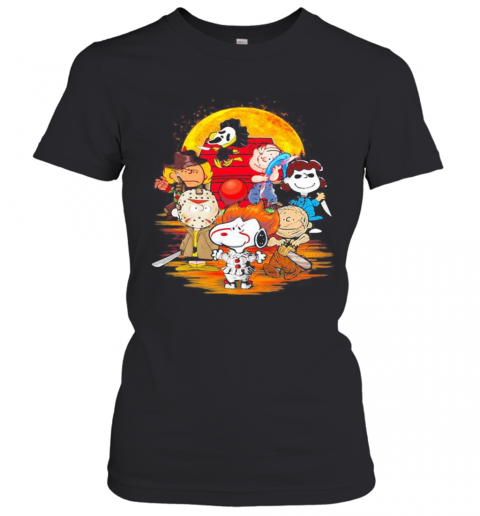 Halloween Horror Characters The Peanuts Moon T-Shirt Classic Women's T-shirt