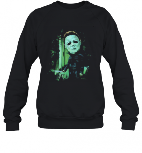 Halloween Michael Myers Holding Knife T-Shirt Unisex Sweatshirt