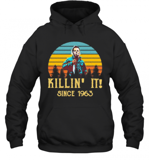 Halloween Michael Myers Killin It Since 1978 Vintage Retro T-Shirt Unisex Hoodie