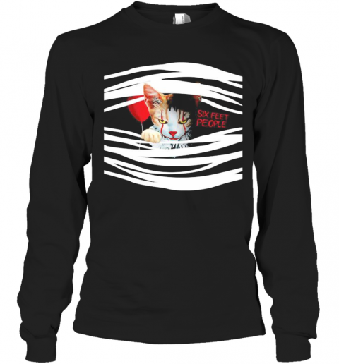 Halloween Pennywise Cat Six Feet People T-Shirt Long Sleeved T-shirt 