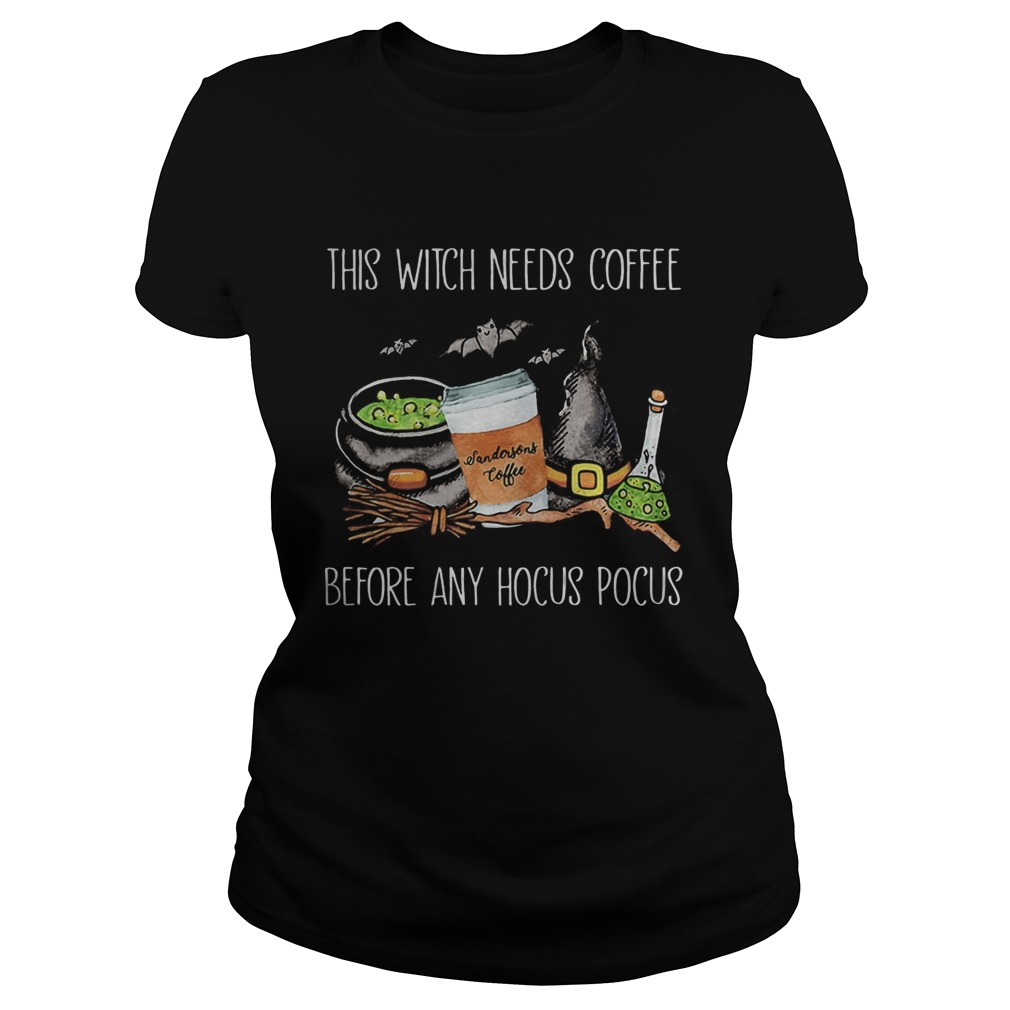 Halloween sendorsons coffee this witch needs insulin before any hocus pocus Classic Ladies