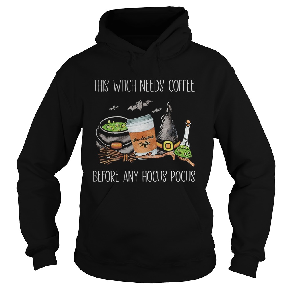 Halloween sendorsons coffee this witch needs insulin before any hocus pocus Hoodie