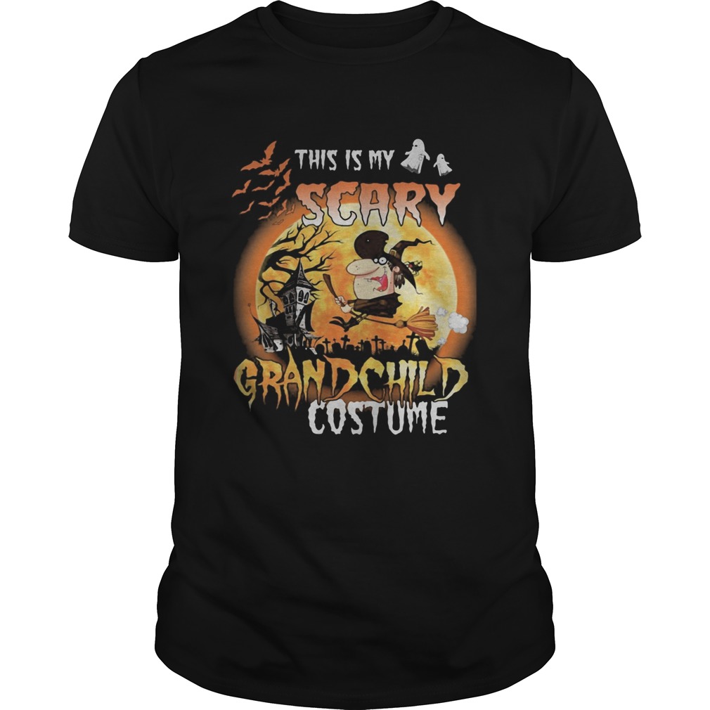 Halloween this is my scary grandchild costume moon shirt