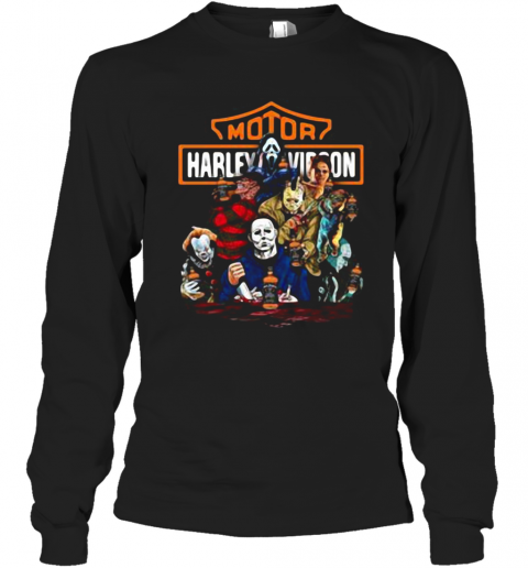 Harley Davidson Horror Film Characters Jack Daniel'S T-Shirt Long Sleeved T-shirt 