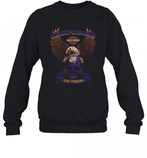 Harley Davidson Skull LSU Tigers T-Shirt Unisex Sweatshirt