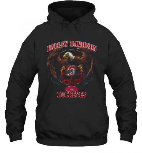 Harley Davidson Skull Ohio State Buckeyes T-Shirt Unisex Hoodie