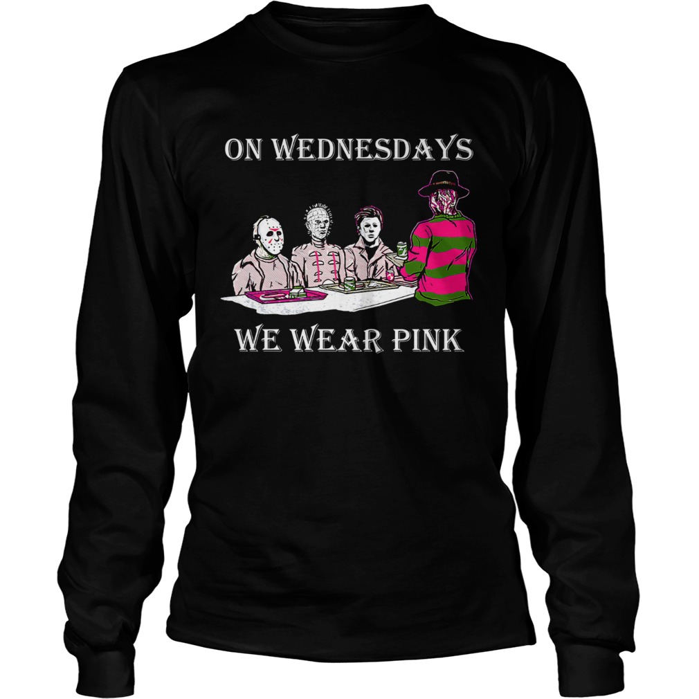 Horror Michael Myers On Wednesdays We Wear Pink Long Sleeve
