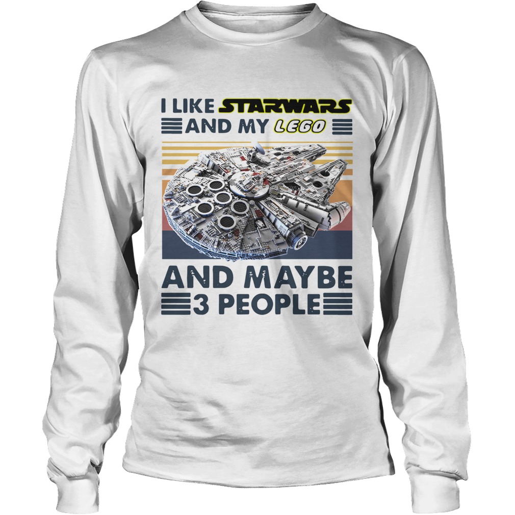 I Like Star Wars And My Lego And Maybe 3 People Vintage Long Sleeve