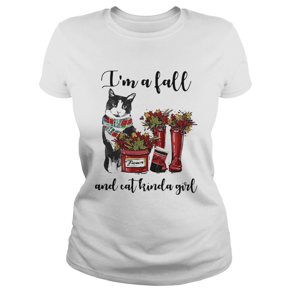 Im A Fall And Cat Kinda Girl Flowers Classic Ladies