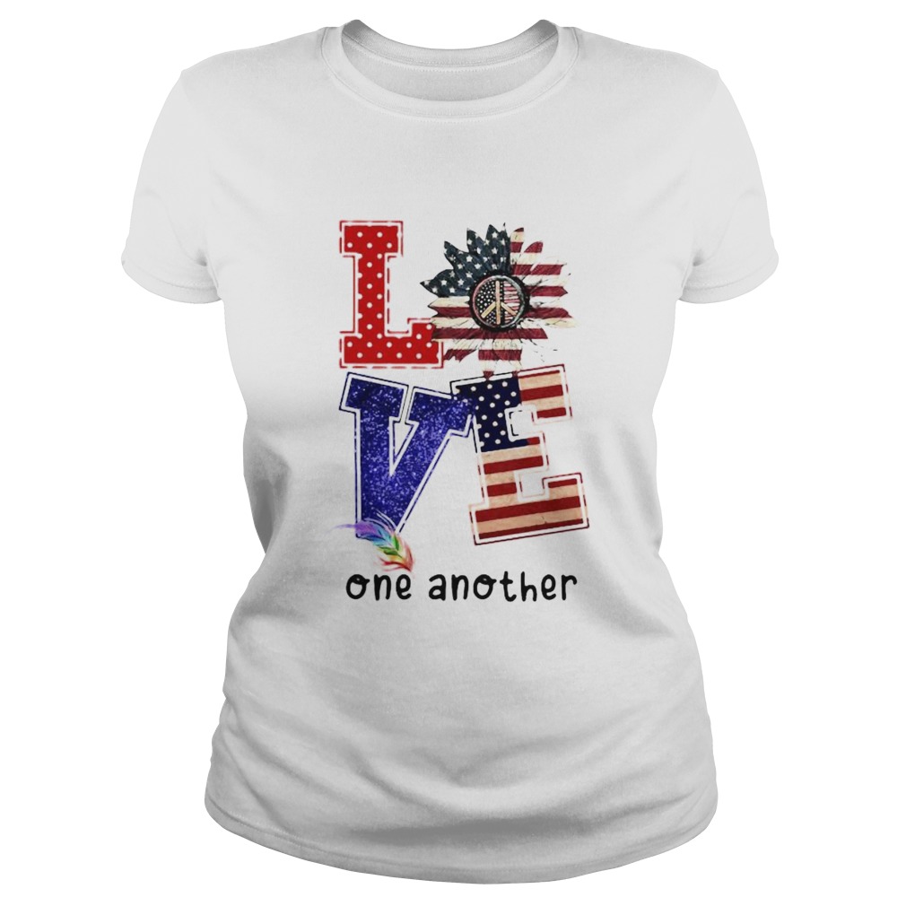 Independence day sunflower love feather one another Classic Ladies