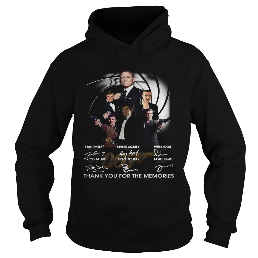 James Bond 007 Character Signatures Thank You For The Memories Hoodie