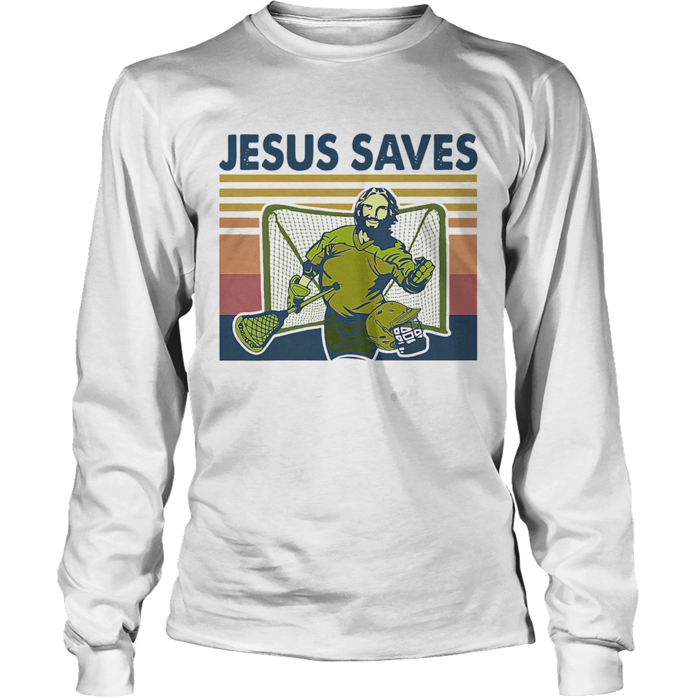 Jesus Saves Vintage Retro Long Sleeve