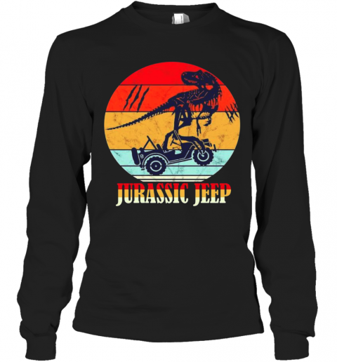 Jurassic Jeep Vintage Halloween T-Shirt Long Sleeved T-shirt 