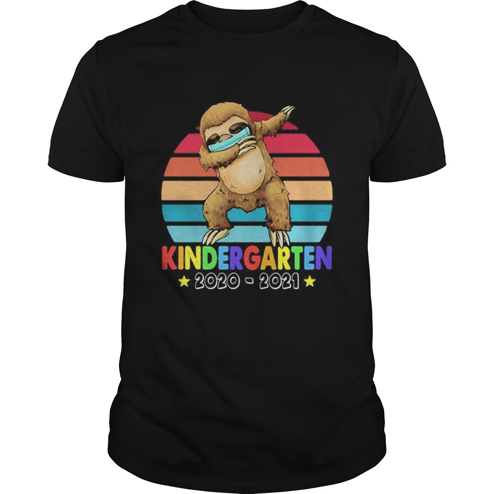 KINDER GARTEN 2020 2021 SLOTH VINTAGE RETRO shirt
