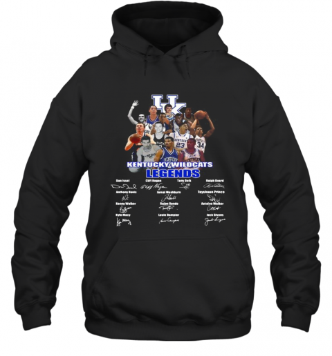 Kentucky Wildcats Legends Basketball Players Signatures T-Shirt Unisex Hoodie