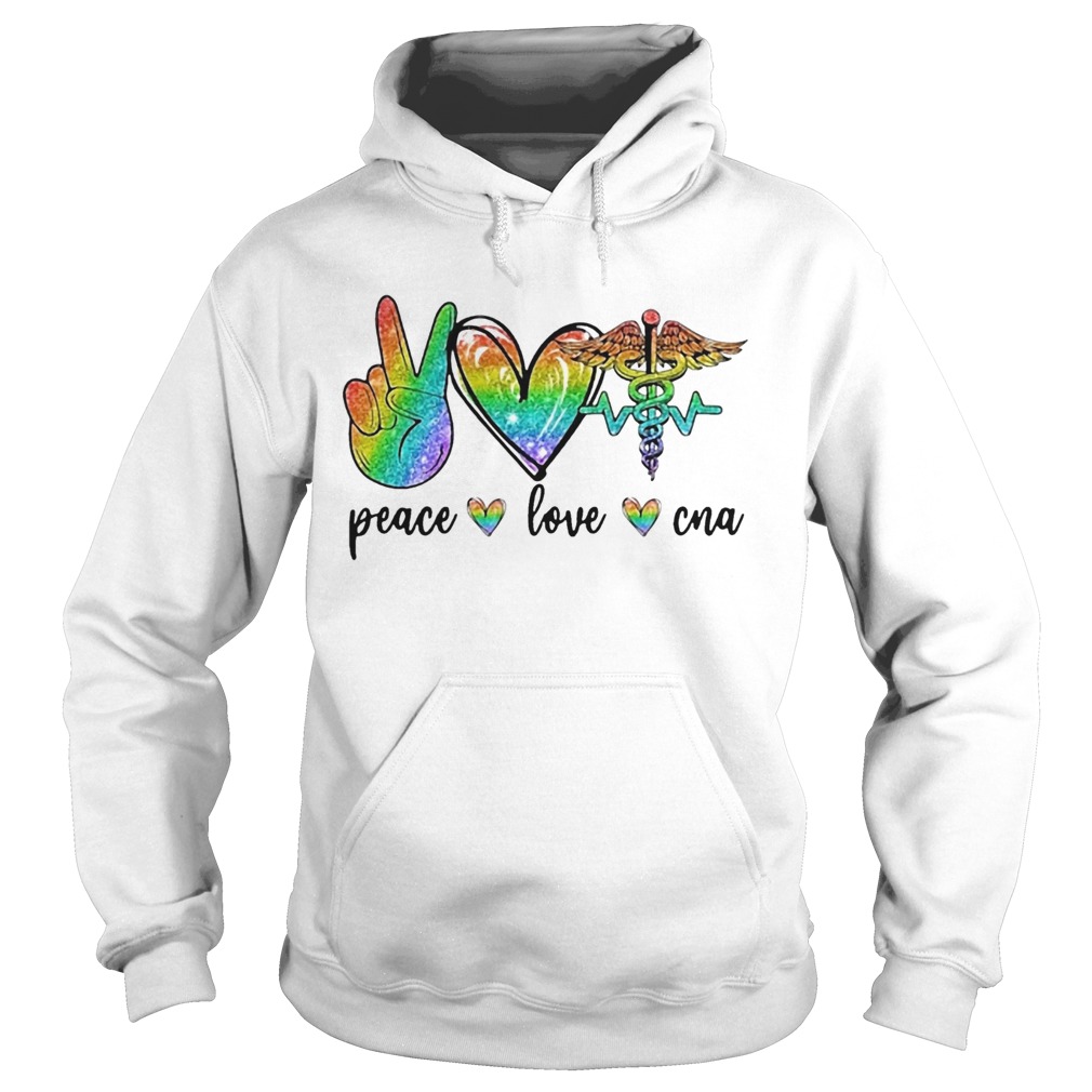 LGBT Diamond Peace Love CNA Hoodie