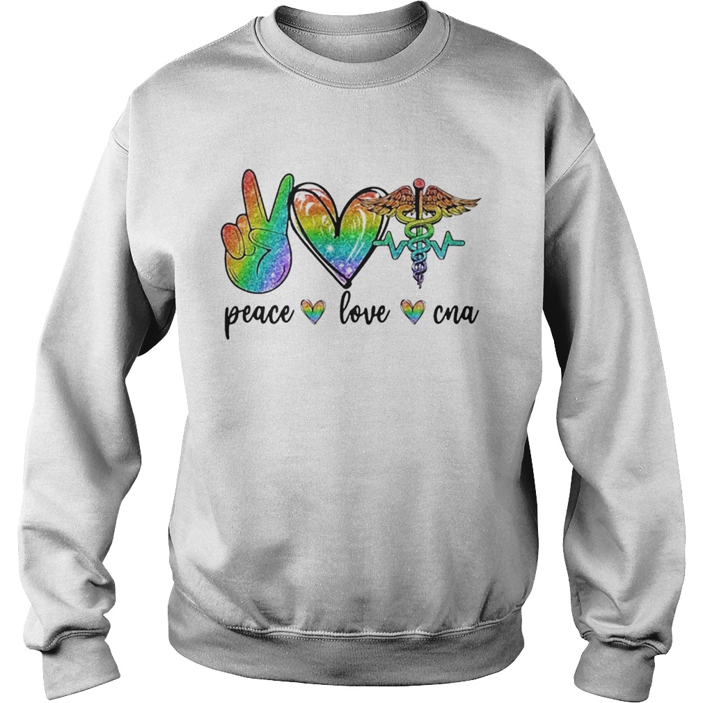 LGBT Diamond Peace Love CNA Sweatshirt