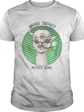 LLama glasses pipe wanna smoke alpaca bowl shirt